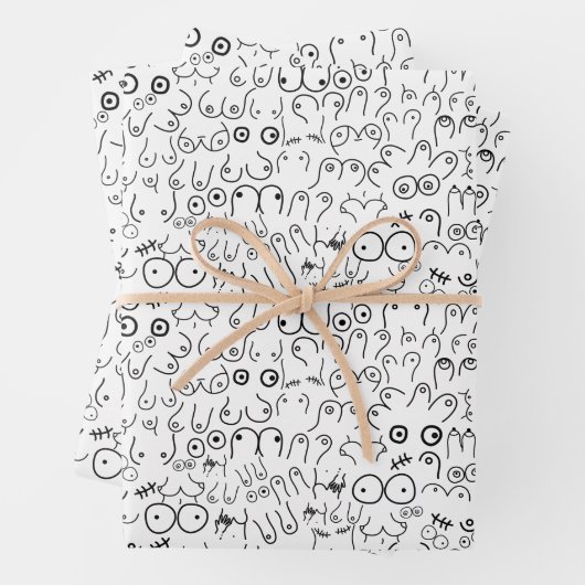 minimale Brustentwicklung Geschenkpapier Set (Beispiel)