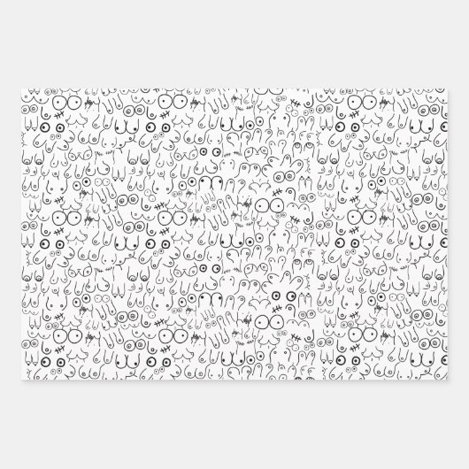 minimale Brustentwicklung Geschenkpapier Set (Vorderseite)