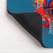 Minimale bunte Farbspritzer Basketball Mousepad (Ecke)