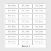 Minimale bürstentransparente Rücksendeadresse Aufkleber (Blatt)