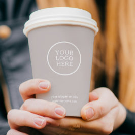 Minimale Business-Logos für Unternehmen Pappbecher