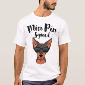 Minimale Button-GruppeminiaturPinscher T-Shirt (Vorderseite)