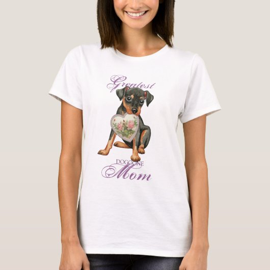 Minimale Button-Herz-Mama T-Shirt (Vorderseite)