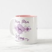 Minimale Button-Mama Zweifarbige Tasse (Vorderseite Links)