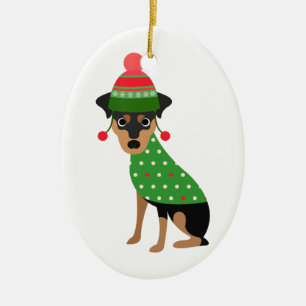 Minimale Button-Weihnachtsverzierung Keramik Ornament