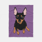 Minimale Buttonminiaturpinscher-Decke Fleecedecke (Vorderseite)
