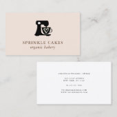 Minimale Cake Mixer Bakery Business Card Visitenkarte (Vorne/Hinten)