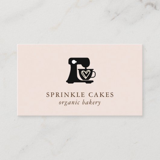 Minimale Cake Mixer Bakery Business Card Visitenkarte (Vorderseite)