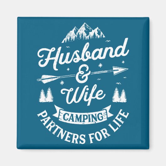Minimale Campingpartner für Ehepartner Magnet (Vorne)