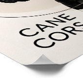 Minimale Cane Corso Moderne Hundeporträt Poster (Ecke)