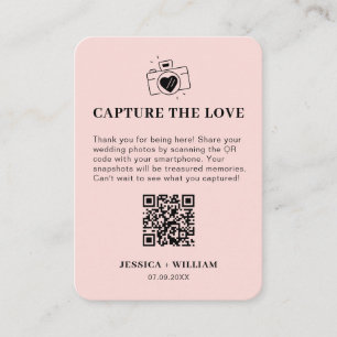 Minimale Capture the Love QR-Code-Unterschrift Begleitkarte