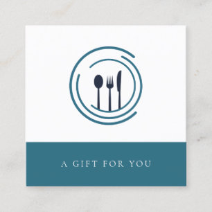 Minimale Catering-Geschenkkarte Quadratische Visitenkarte
