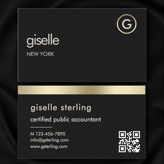 Minimale Certified Public Accountant CPA QR-Code Visitenkarte