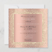 Minimale Champaigne Goldene Rose Peach Einladung (Vorderseite)