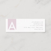 Minimale Chic Beruflich Monogram Mini Visitenkarte (Rückseite)