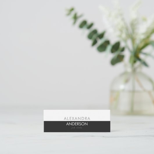 Minimale Chic Beruflich Monogram Mini Visitenkarte (Stehend Vorderseite)