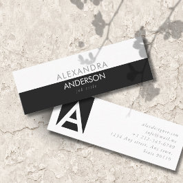 Minimale Chic Beruflich Monogram Mini Visitenkarte