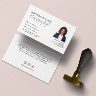 Minimale Chic Professionelle Foto Notar Dienstleis Visitenkarte