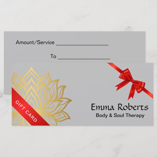 Minimale Chiropraktiker-Geschenkkarte (Vorne/Hinten)