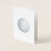 Minimale Circle Weihnachtskarte | Silberfolie 25 D Folienkarte (Vorderseite)