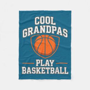 Minimale coole Großväter spielen Basketball Fleecedecke