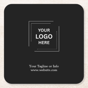 Minimale Corporate Business-Logo-Branding-Design Rechteckiger Pappuntersetzer