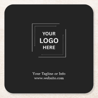Minimale Corporate Business-Logo-Branding-Design Rechteckiger Pappuntersetzer