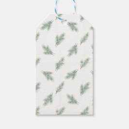 Minimale Corporate Weihnachtsmuster aus Kiefernzwe Geschenkanhänger