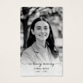 Minimale Cross-Beerdigung Gedenkkarte Foto (Vorderseite)