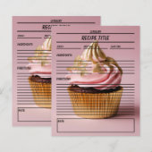 Minimale Cupcake Rezept Buchvorlage (Vorne/Hinten)