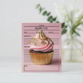 Minimale Cupcake Rezept Buchvorlage (Stehend Vorderseite)