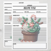 Minimale Cupcake Rezept Buchvorlage (Vorne/Hinten)