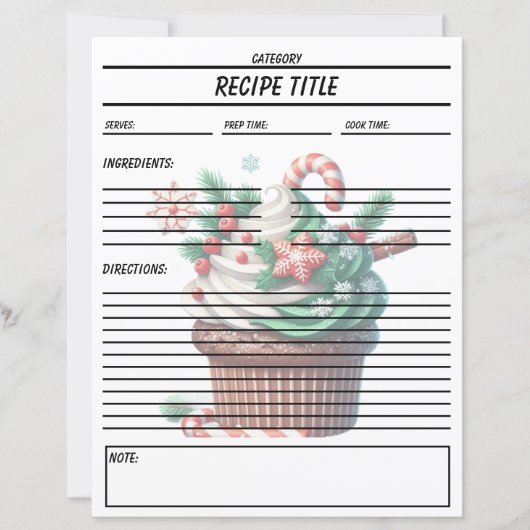 Minimale Cupcake Rezept Buchvorlage (Vorderseite)