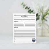 Minimale Cupcake Rezept Buchvorlage (Stehend Vorderseite)