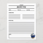 Minimale Cupcake Rezept Buchvorlage (Rückseite)