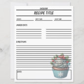 Minimale Cupcake Rezept Buchvorlage (Rückseite)