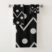 Minimale Cut-Outs Zickzack Punkte #2 #pattern #wal Badhandtuch Set (Insitu)