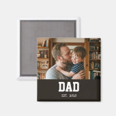 Minimale Dad Established Vatertagsgeschenk-Magnet Magnet (Vorderseite/Rückseite)