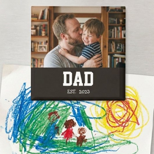 Minimale Dad Established Vatertagsgeschenk-Magnet Magnet