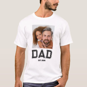 Minimale Dad Etabliert Jahr Neuer Vater Foto T-Shirt