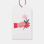 Minimale Daisy Dankeschön Geschenkanhänger (Rückseite)