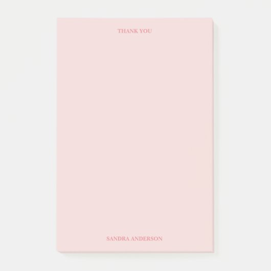 Minimale Danke Post-it Klebezettel (Vorderseite)