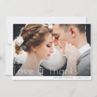 Minimale Dankeschön Hochzeitskarte