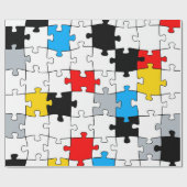 Minimale De Stijl Jigsaw Puzzle Farbzusammensetzun Geschenkpapier (Flach)