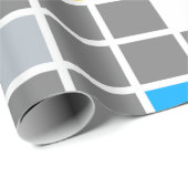 Minimale De Stijl Retro-Mosaikfarbe Geschenkpapier (Rolleneckpunkt)