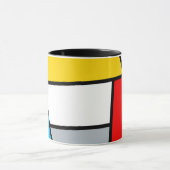 Minimale De Stijl Retro Polygon Farbzusammensetzun Tasse (Zentrum)