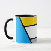 Minimale De Stijl Retro Polygon Farbzusammensetzun Tasse (Links)