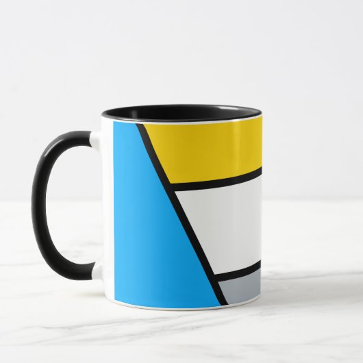 Minimale De Stijl Retro Polygon Farbzusammensetzun Tasse (Links)