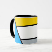 Minimale De Stijl Retro Polygon Farbzusammensetzun Tasse (Vorderseite Links)