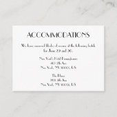 Minimale Deko Hochzeitskarten Begleitkarte (Vorderseite)